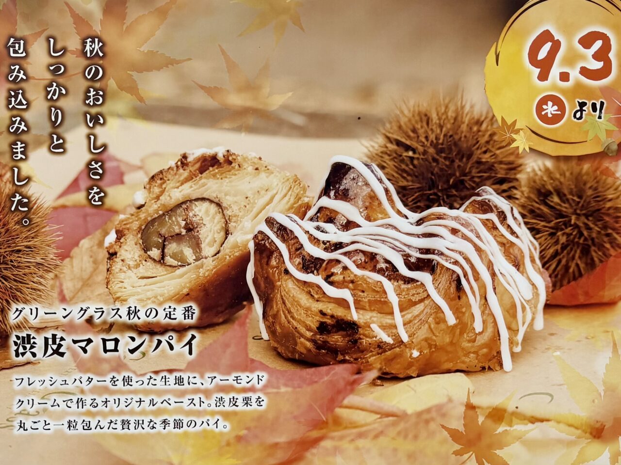 グリーングラス 渋皮マロンパイ